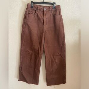 Garage wide leg brown jeans